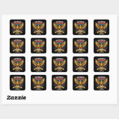 250 Jaar Vrijheid & Vuurwerk Vierkante Sticker (Vel)