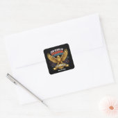 250 Jaar Vrijheid & Vuurwerk Vierkante Sticker (Envelop)
