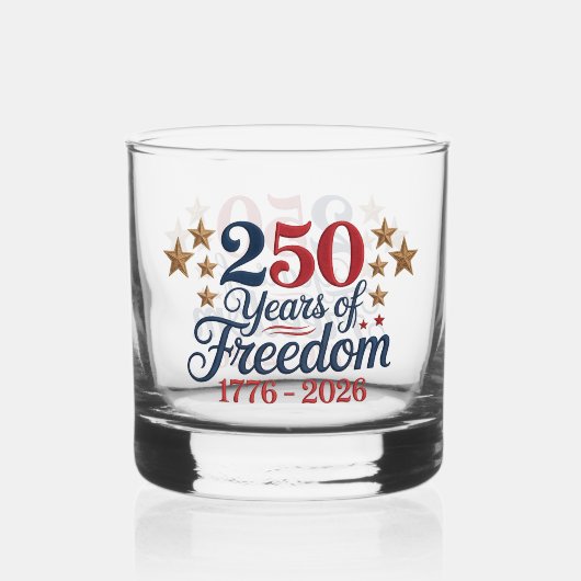 250 Jaar Vrijheid Whisky Glas (Voorkant)