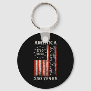 250 jaar vrijheid wij het volk amerika sleutelhanger