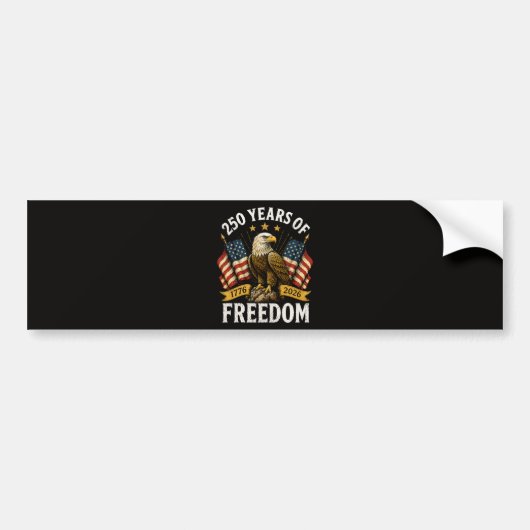 250 Jaar Vrijheid Witkopzeearend Bumpersticker (Voorkant)