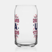250 Jaar VS | 1776–2026 Semiquincentennial Blikvorm Glas (Links)