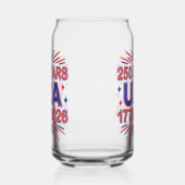 250 Jaar VS | 1776–2026 Semiquincentennial Blikvorm Glas (Links)