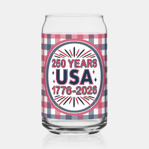 250 Jaar VS   1776–2026 Semiquincentennial Blikvorm Glas