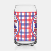 250 Jaar VS | 1776–2026 Semiquincentennial Blikvorm Glas (Links)