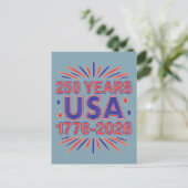 250 Jaar VS | 1776–2026 Semiquincentennial Briefkaart (Staand voorkant)