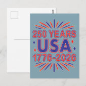 250 Jaar VS | 1776–2026 Semiquincentennial Briefkaart (Voorkant / Achterkant)