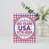 250 jaar VS | 1776–2026 Semiquincentennial Briefkaart (Staand voorkant)