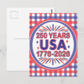 250 jaar VS | 1776–2026 Semiquincentennial Briefkaart (Voorkant / Achterkant)