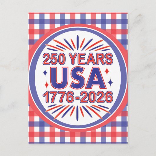 250 jaar VS | 1776–2026 Semiquincentennial Briefkaart (Voorkant)