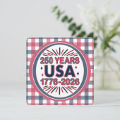 250 Jaar VS | 1776–2026 Semiquincentennial Kaart (Staand voorkant)