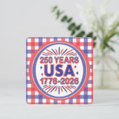 250 jaar VS | 1776–2026 Semiquincentennial Kaart (Staand voorkant)