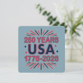 250 Jaar VS | 1776–2026 Semiquincentennial Kaart (Staand voorkant)