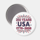 250 Jaar VS | 1776–2026 Semiquincentennial Magneet (Voorkant / Achterkant)