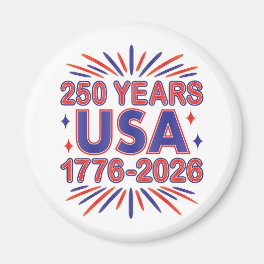 250 jaar VS | 1776–2026 Semiquincentennial Magneet (Voorkant)