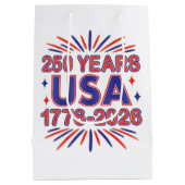 250 jaar VS | 1776–2026 Semiquincentennial Medium Cadeauzakje (Achterkant)