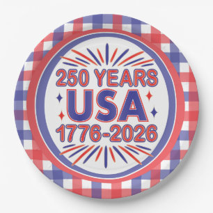250 Jaar VS 1776–2026 Semiquincentennial Papieren Bordje