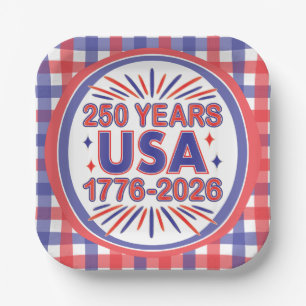 250 Jaar VS 1776–2026 Semiquincentennial Papieren Bordje