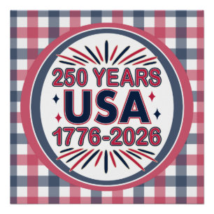 250 Jaar VS 1776–2026 Semiquincentennial Perfect Poster