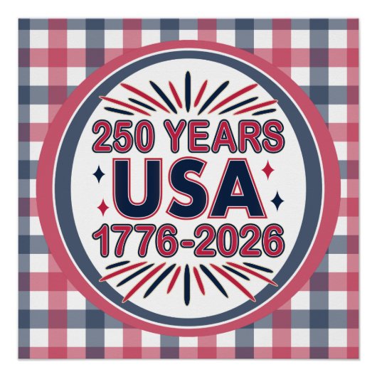 250 Jaar VS | 1776–2026 Semiquincentennial Perfect Poster (Voorkant)