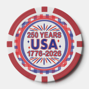 250 Jaar VS 1776–2026 Semiquincentennial Poker Chips