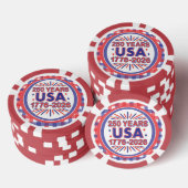 250 Jaar VS | 1776–2026 Semiquincentennial Poker Chips (Opstapeling)