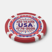 250 Jaar VS | 1776–2026 Semiquincentennial Poker Chips (Enkel)