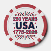 250 Jaar VS | 1776–2026 Semiquincentennial Poker Chips (Achterkant)