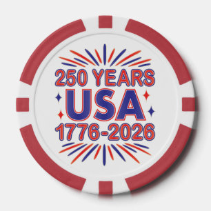 250 Jaar VS 1776–2026 Semiquincentennial Poker Chips