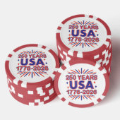 250 Jaar VS | 1776–2026 Semiquincentennial Poker Chips (Opstapeling)