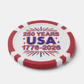 250 Jaar VS | 1776–2026 Semiquincentennial Poker Chips (Enkel)