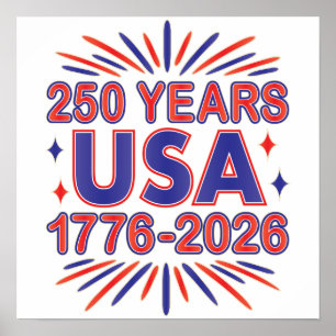 250 Jaar VS 1776–2026 Semiquincentennial Poster