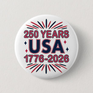 250 Jaar VS 1776–2026 Semiquincentennial Ronde Button 5,7 Cm
