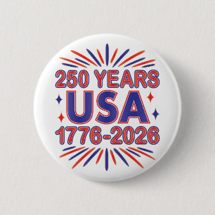 250 jaar VS 1776–2026 Semiquincentennial Ronde Button 5,7 Cm