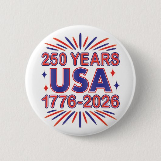 250 jaar VS | 1776–2026 Semiquincentennial Ronde Button 5,7 Cm (Voorkant)