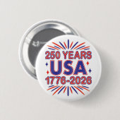 250 jaar VS | 1776–2026 Semiquincentennial Ronde Button 5,7 Cm (Voorkant /achterkant)