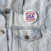 250 jaar VS | 1776–2026 Semiquincentennial Ronde Button 5,7 Cm (In situ)