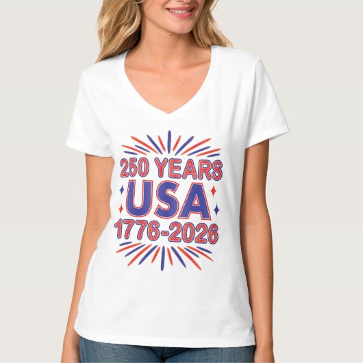 250 Jaar VS | 1776–2026 Semiquincentennial T-shirt (Voorkant)