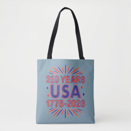 250 Jaar VS | 1776–2026 Semiquincentennial Tote Bag (Voorkant)