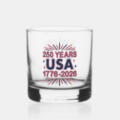 250 Jaar VS | 1776–2026 Semiquincentennial Whisky Glas (Achterkant)