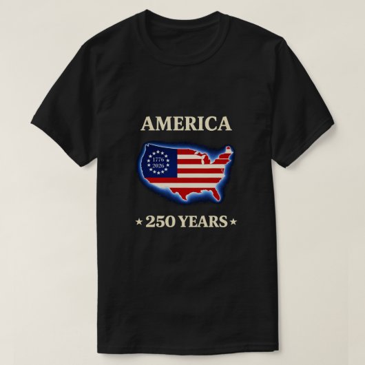 250 Jaar VS -17 T-shirt (Design voorkant)