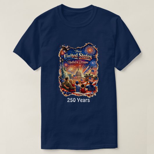 250 Jaar VS -1 T-shirt (Design voorkant)