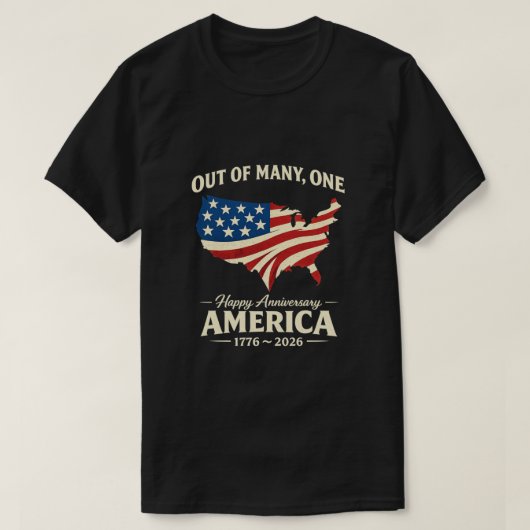 250 Jaar VS -26a T-shirt (Design voorkant)