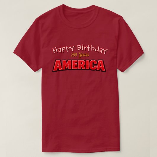 250 Jaar VS -32c T-shirt (Design voorkant)