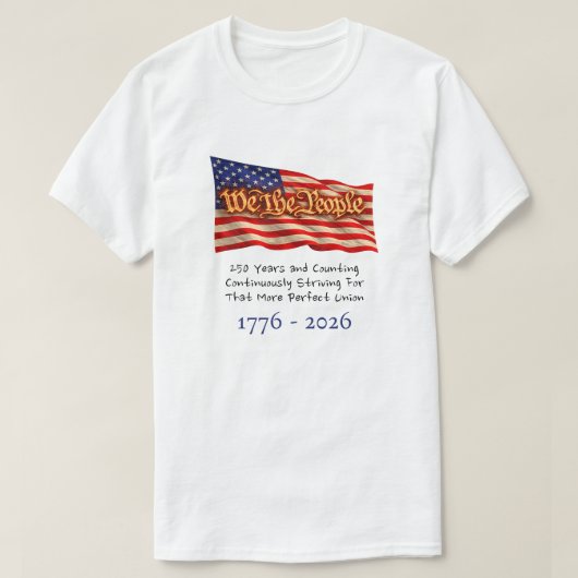 250 Jaar VS -34b T-shirt (Design voorkant)