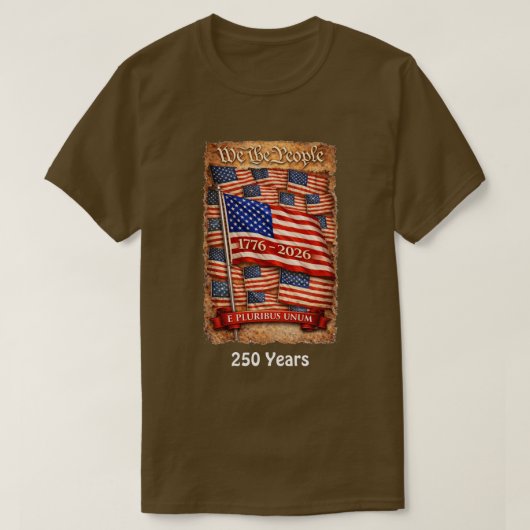 250 Jaar VS -4 T-Shirt (Design voorkant)