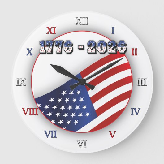 250 Jaar VS  Vrijheid 1776-2026 Patriottisch  Grote Klok (Voorkant)