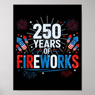 250 jaar vuurwerk 1776-2026 semiquincentennia poster