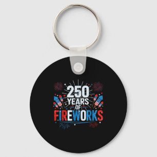 250 jaar vuurwerk 1776-2026 semiquincentennia sleutelhanger