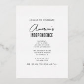 250 jaar vuurwerk Sestercentennial Folie Uitnodiging (Achterkant)